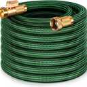 NON-EXPANDABLE Garden Hose 50 ft, Heavy Duty Flexible Water Hose, Kink Resistant Lightweight Hybrid Hose with Durable Fabric Skin, Leakproof Hose Male to Female Fittings