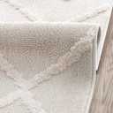 Antep Rugs Palafito 2x7 Geometric Shag Diamond High-Low Pile Textured Indoor Runner Rug (Beige, 2' x 7')