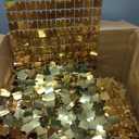 COKAOBE Light Gold Shimmer Wall Backdrop 24PCS Gold Sequins Backdrop Decoration Panels, Photo Backdrops for Birthday, Anniversary Wedding Engagement Decoration (Light Gold)
