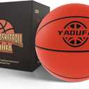 Silent Basketball Size 7 (29.5") 600G Real Basketball Feel 2025 Material Upgrade New Indoor Foam Silent Training Ball High Bounce for Quiet Dribbling and Indoor Training (Orange)