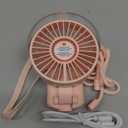 Gaiatop Portable Misting Fan, 180 Foldable Handheld, 3 Speeds USB Rechargeable, Spray Water Mist with LED Digital Display, Personal Cooling Mini Hand Fans for Travel, Hiking, Concert, Outdoor (Pink), Small