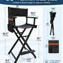 30" Extra Tall Folding Director Chair, Lightweight Aluminum Makeup Chair
