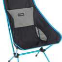 Helinox Chair Two Ultralight, High-Back, Collapsible Camping Chair, Black, with Pockets