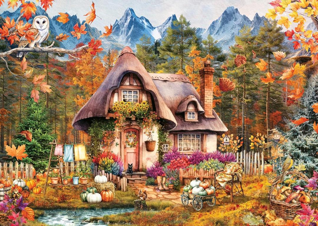 Ravensburger Pumpkin Cottage 1000 Piece Jigsaw Puzzle | Premium Quality Made in Europe | FSC Certified Materials