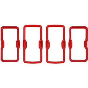 4PCS Center Console Dash AC Vent Ring Cover Compatible with Ford Bronco Interior Accessories 2021-2025 Air Conditioning Outlet Vent Trim(Red)
