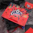 SAVITA Spider Birthday Party Bag Set, Cartoon Theme Spider Goodie Gift Bag Wrapping Paper Greeting Card Envelope for Kids Birthday Party Decoration Supplies