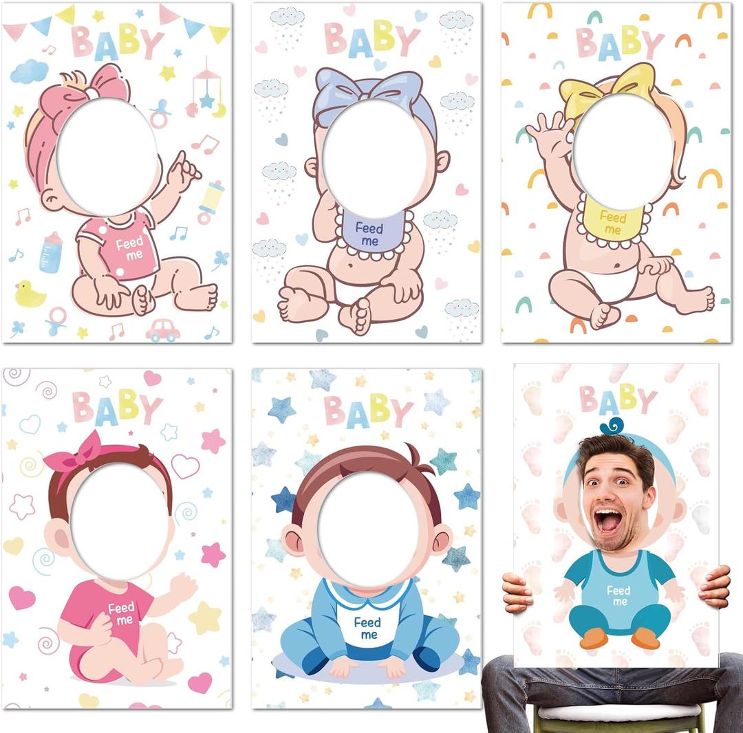 6 Pcs Baby Shower Games Blindfolded Feed Me Baby Game Shower Party Favors for Funny Coed Feeding Gender Reveal Party Activities Supplies