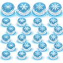Wettarn 24 Pcs Winter Party Favors Snowflake Magic Birthday Party Supplies Winter Princess LED Lighted Yo Yo Bulk Winters Theme Toy for Girls Goodie Bag Filler Snowflake Gifts in Bulk