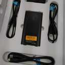 KEFEYA 15.6" Laptop Screen Extender with Magnetic Power Bank, FHD 1080P Triple Monitor Extender for 13-17" Laptop, Plug & Play via Type-C/HDMI/USB-A, Compatible with Mac/Windows/Android