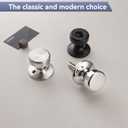 Brushed Nickel Door Knobs, Pismo Door Knob with Lock, Privacy Door Handles Interior for Bath & Bed