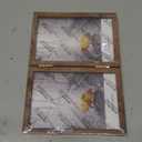 FOREV 4x6 Double Picture Frame Wooden Hinged Photo Frame Definition Glass Stand Vertically on Desktop or Tabletop Rustic Wood