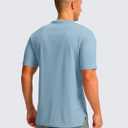 G Gradual Men's Workout Shirts Short Sleeve Quick Dry T-Shirt Moisture Wicking Athletic Gym Running Shirts for Men (Blue, L)