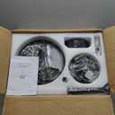 52" Farmhouse Ceiling Fan with Lights and Remote, Ceiling Fan with Caged Rustic Light Fixture, Reversible DC Motor,5 Double Finish Wood Blades for Patio, Living Room, Dining Room, Bedroom (Black-MD-FS8962)