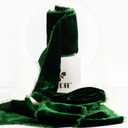 MEEDEE Green Velvet Ribbon 3 Inch Green Fringe Ribbons Raw Edge Silk Velvet Ribbon for Wreaths, Flower Bouquet, Photography, Dress Sash, Baby Shower, Wedding Decor (3 Yards)