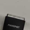 MANSPOT Manscape Groin & Body Hair Trimmer for Men, Electric Ball Pubic Trimmer Shaver,Manscape Kit with 4 Guard,Replaceable Ceramic Blade Heads,Waterproof Wet/Dry Shaver,90 Minutes Shaving (Black)