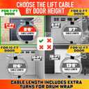 Garage Door Cables for 7 ft Door - 8 ft 6 inch Long, Heavy-Duty 304 Steel Galvanized Cables (Pack of 2) | Corrosion-Resistant, Rust-Proof Wire, Durable, Smooth Operation, Easy Installation, Reliable