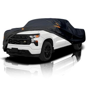 Heavy Duty Car Truck Cover, All Weather Outdoor Protection for Toyota Tacoma, Nissan Frontier, Ford Ranger, Waterproof Dust Sun Shield,Fit Truck-Length 213" to 233"