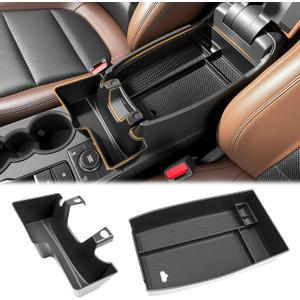 Center Console Organizer Compatible with 2021-2025 Ford Bronco Sport/2020-2025 Ford Escape Hanging Armrest Box Arm Rest Storage Tray for Bronco Sport/Escape Accessories(Hanging+Armrest Tray)