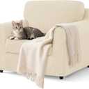 SUBRTEX 3 Pieces Stretch Sofa Slipcover Sets Couch Cover Sets Backrest Cushion Covers Furniture Protector Collection Set for Oversize Sofa Loveseat Chair Slip Covers(Small, Ivory)