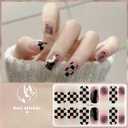 6 Sheets Valentines Day Gel Nail Stickers Valentines Nail Wraps Stickers Multicolour Heart Nail Polish Strips Valentine's Day Nail Stickers Glitter Full Wrap Gel Nail Strips for DIY Nail Designs