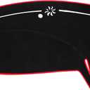 YOSRTER Dashboard Cover for Dodge Charger Accessories 2011-2021 2022 2023 Non-Slip Carpet Pad Dash Cover Mat No Glare UV Rays Blocker Sunshade Protector (Red Edge Red Trim