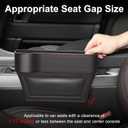 Car Seat Gap Filler Organizer, 2 Pack Multifunctional Car Seat Organizer, Auto Console Side Storage Box with Cup Holders 2 Seat Hooks for Drink, Car Organizer Front Seat for Holding Phone, Sunglasses