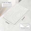 Veeloim Stone Bath Mat Diatomaceous Earth Shower Mat Non-Slip Super Absorbent Diatomite Stone Mats for Bathroom Floor/Kitchen Counter Quick Drying Natural Easy to Clean(23.6''15.4" White), 24" x 16"