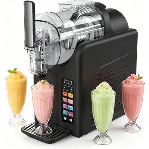 68oz Slushie Machine, No-Ice-Needed Freezing Drink Maker, Slushy Maker with 6 Presets Programs, LED Display, Self Cleaning & Adjustable Temperature, for Margaritas, Frappés, Milkshake Black