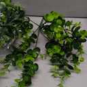 ColoPlay 20 Bundles Artificial Greenery Boxwood Plants, Fake Plant for Garden Porch, Window Box, Home Wedding, Farmhouse, and Indoor Outdoor Decoration