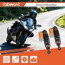 labwork Universal 12.5 Inch 320mm Rear Adjustable Suspension Air Shock Motorcycle Absorber Replacement for Honda CB750 CB1300 Replacement for Yamaha