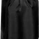 PATIKIL Stuff Sack, Waterproof Outdoor Storage Sack Portable Drawstring Dust Flap Bags Lightweight Sleeping Bag for Camping Hiking Travel (9 x 16 Inch, Black)