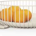 Wire Fruit Bowls -Stylish Metal Wire Fruit Basket for Kitchens -Decorative Fruit and Veg Storage Holder - Ideal Kitchen Accessories for Modern Decor -Warm Gray, 1 Unit, H4xL11xW11 IN-Heavy Weight