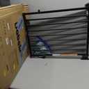 Babelio Baby Gate for Stairs, Kitchen & Doorways, No Bottom Bar| One-Handed Operation| Auto-Close| Hardware Mount (Drill Needed) Safety Dog/Pet Gate (Black - B17, 26-43" W, 28" H)