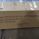 FFH 2 Pieces Velvet Living Room Sets, Modern 2 Seater Loveseat Sofa and 3 Seater Sofa Couch, Navy Blue