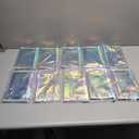 BESARME 10 Pcs Holographic Makeup Bags, Clear PVC Makeup Bag Iridescent Pouch Portable Zippered Toiletry Bag Waterproof Cosmetic Bags Bathroom Vacation Party Favors