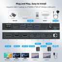 2 Laptops 3 Monitors KVM Switch 2 Port MST Dual USB-C Docking KVM Switches Triple Monitor Support Max 10Gbps USB Transfer Dual 4K@60Hz & One 1080P@60Hz Video Output, 100W PD Charging