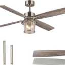 TALOYA 52" Farmhouse Ceiling Fan with Light and Remote,Rustic Style