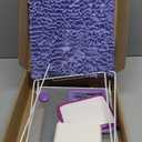 Cholemy 12 Pcs Locker Accessories Set - Magnetic Wallpaper, Mirror, Organizer, Dry Erase Marker Whiteboard, Shelf, Magnets for Girl School Office Supplies(Purple)