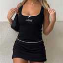 Womens Mini Skorts Casual Summer Mid-Waisted Pencil Bodycon Short Skirts with Side Split 2025
