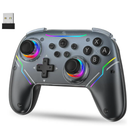 JDDWIN Wireless Controller for Switch 2/Switch/PC/Steam Deck, Hall Effect Joysticks & Triggers/Wakeup Function, Gamepad with RGB Light /Turbo/Programmable/ Dual Vibration Bluetooth USB Adapter for PC (Black)