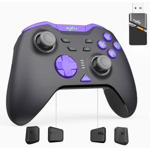 PXN P5 8K Wireless Gaming Controller, Capacitive Joystick, 2.4G PC Controller, Hall Triggers, Dual Vibrators, APP, 4Macro, 3Mode(2.4G/BT/SW), for PC,Switch,Android,iOS