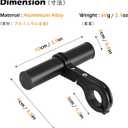 TRIWONDER Bike Handlebar Extender Aluminum Alloy Single Bicycle Handlebar Extension Double Clamp Bike Bracket for Holding Motorcycle E-Bike Lamp Speedometer GPS (Aluminum Alloy - Single clamp - 10cm)