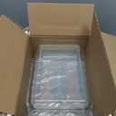 Large Glass Storage Containers with Lids 201oz Extra Large Big Airtight Glass Food Storage Containers for Rotisserie Chicken Watermelon Leftovers Marinade Turkey, BPA Free, Dishwasher Safe (blue)