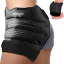 NEWGO Ice Pack for Hip Replacement Surgery, Gel Cold Pack Hip Ice Wrap for Hip Bursitis, Sciatica, Flexor Pain, Inflammation, Swelling, Black