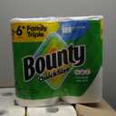 Bounty Quick-Size Paper Towels, White, 12 Family Triple Rolls = 40 Regular Rolls