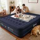 Sekey Luxury King Size Air Mattress with Built-in High-Speed Pump Best for Home, Camping & Guests, 20" Double High Airbed Adjustable Blow Up Mattress, Waterproof