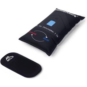 1000g Car Dehumidifier Bag with Non-Slip Dashboard Mat | Microwave Rechargeable Silica Gel Desiccant | Absorbs Moisture & Condensation | For Car, Gun Safe, Closet & Garage | Reusable & Leakproof