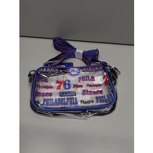 FOCO NBA Team Logo Stripe Clear Crossbody Bag, Retro Print Pack of 2