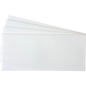 Tenedos White 4x10 Ceramic Subway Wall Tile (Exact Size 4-1/4 x 10) Backsplash Matte Finish for Kitchen, Bathroom Shower, Accent Decor, Fireplace (Box of 11 Sqft)