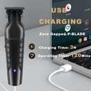KEMEI 2299 Professional Hair/Beard Trimmer for Men, Zero Gapped Hair Clippers for Barbers, Cordless